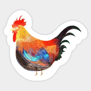 Colorful Rooster Sticker